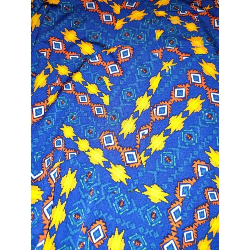 LuLaRoe Kids Scarlett Dress Size 2 NWT Dark Blue Colored Aztec Pattern NEW